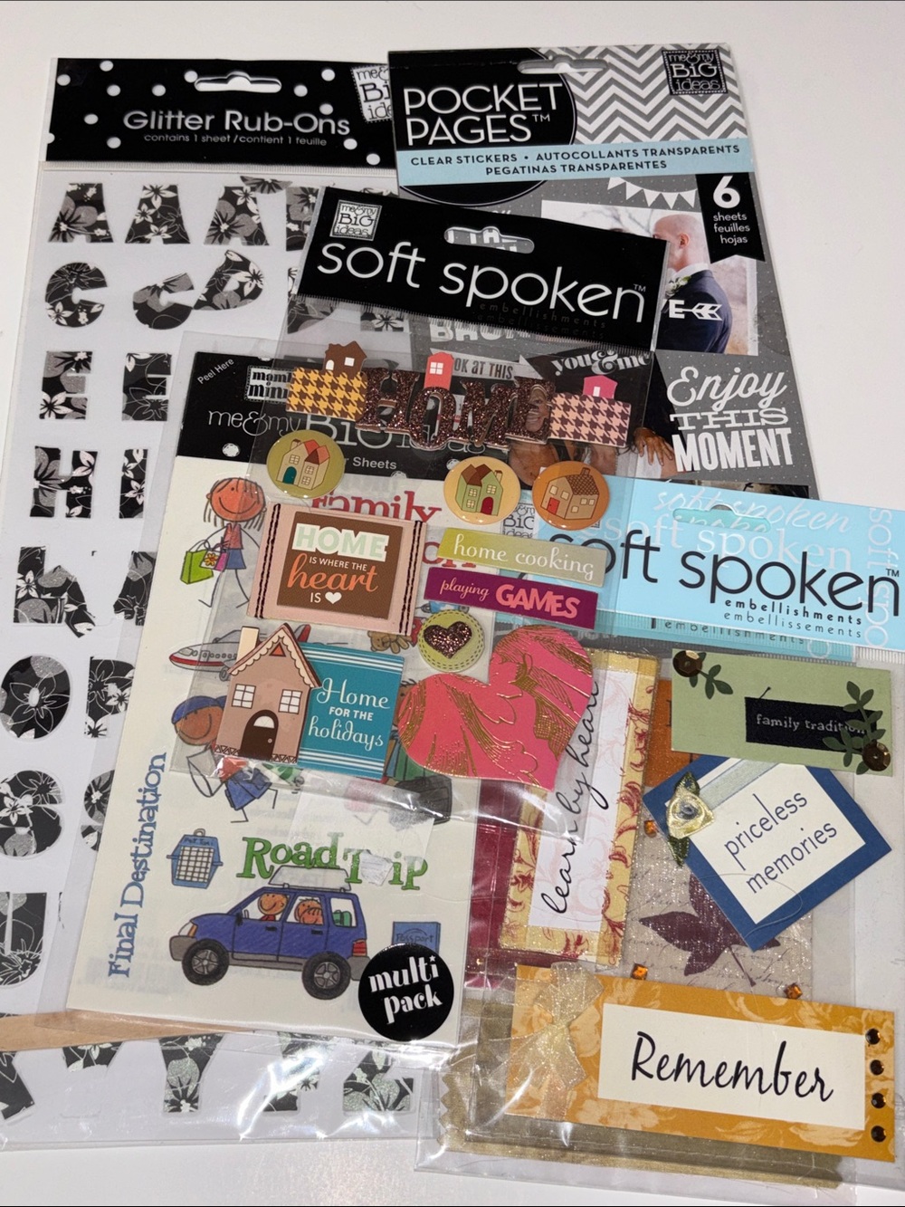 Me & My Big Ideas Sticker and Embellishment Set Vintage MMBI